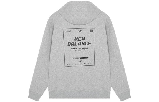 New Balance Logo Printing Sports Pullover Couple Style Gray 5CC18043-GR