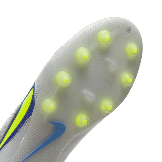 Nike Tiempo Legend 9 Elite HG Hard Ground Low-Top Soccer Shoes Grey/Blue/Green DB0823-075