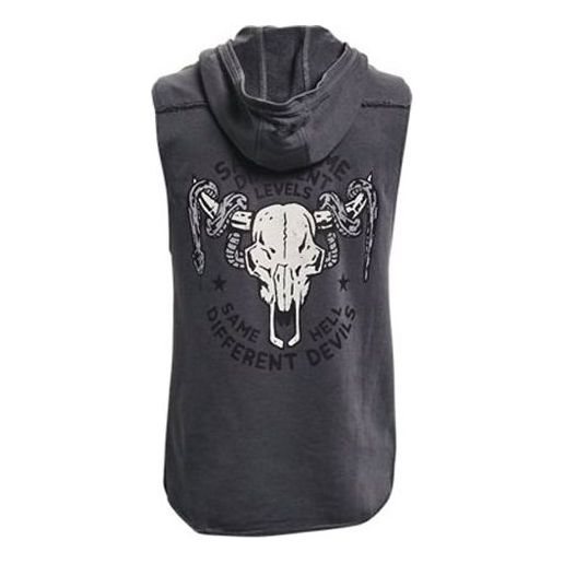 Under Armour Project Rock Terry Snake Sleeveless Hoodie 'Pitch Grey' 1 ...