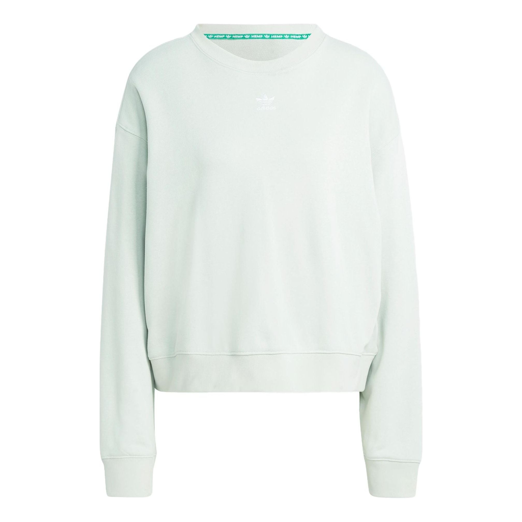 WMNS) adidas Essentials+ Made with Hemp Sweater 'Linen Green' IC1823 -  KICKS CREW