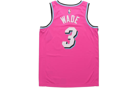 Nike NBA Dwyane Wade Miami Heat City Edition Swingman Jersey Pink BQ5639-687
