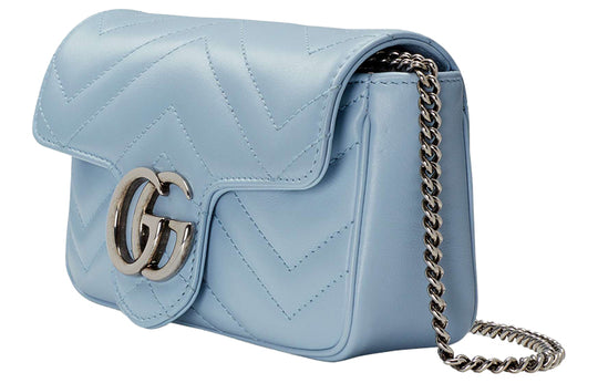 (WMNS) Gucci GG Marmont Super Mini Bag 'Pastel Blue' 476433-DTDCP-4928