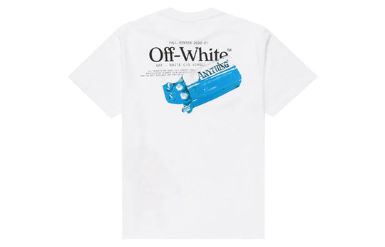 OFF-WHITE Pascal Medicine Hoodie T-Shirt Mens Logo Round Neck OMAA038F20FAB0030110 T-shirt - KICKSCREW