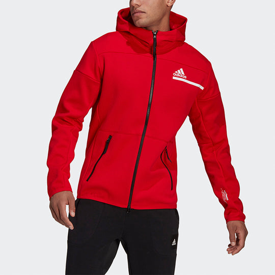 adidas Zne Fz Training Sports Hooded Jacket Red GQ6210