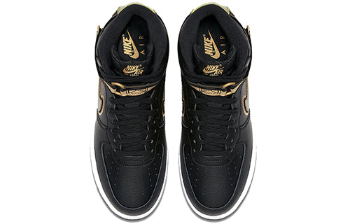 Size 9.5 - Nike Air Force 1 Black Metallic Gold for sale online
