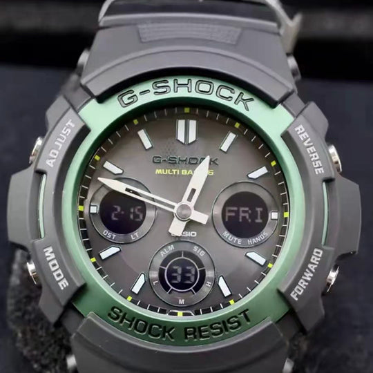 CASIO G-Shock Analog-Digital 'Black Green' AWG-M100SF-1A3PR