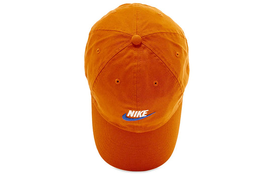 Nike Sportswear Heritage86 Blue Futura Cap \'Orange W Washed University