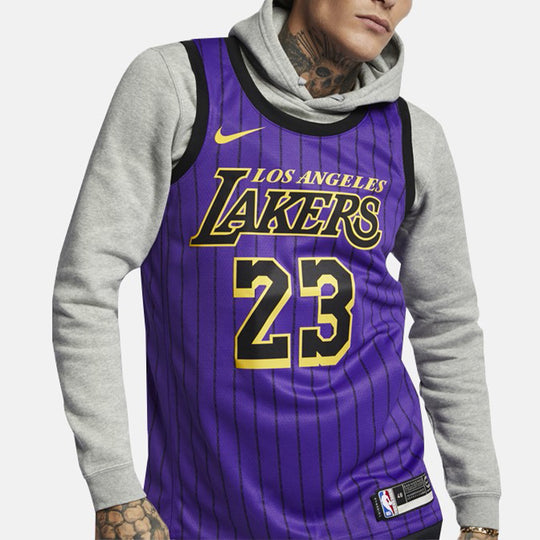 Nike NBA LeBron James City Version Jersey SW Fan Edition lakers 23 Purple AJ4618-510