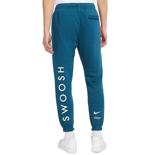 Nike Swoosh Alphabet Printing Breathable Sports Knit Bundle Feet Long Pants Blue DJ5372-401