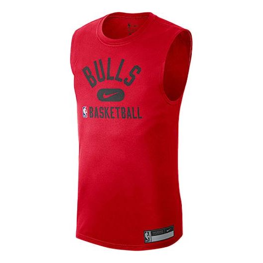 Men's Nike Dri-FIT Chicago Bulls Training Sports Quick Dry Sleeveless Red T-Shirt DM3224-657