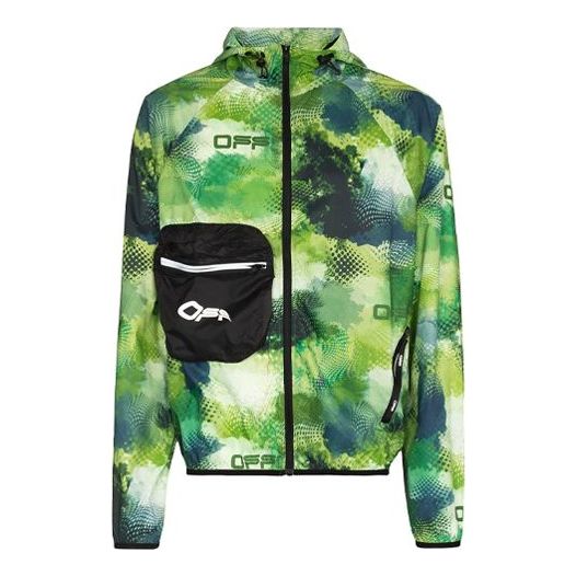 OFF-WHITE Zipper Camouflage Printing Jacket Version Green OMVL011I21FAB0028401 Jacket - KICKSCREW