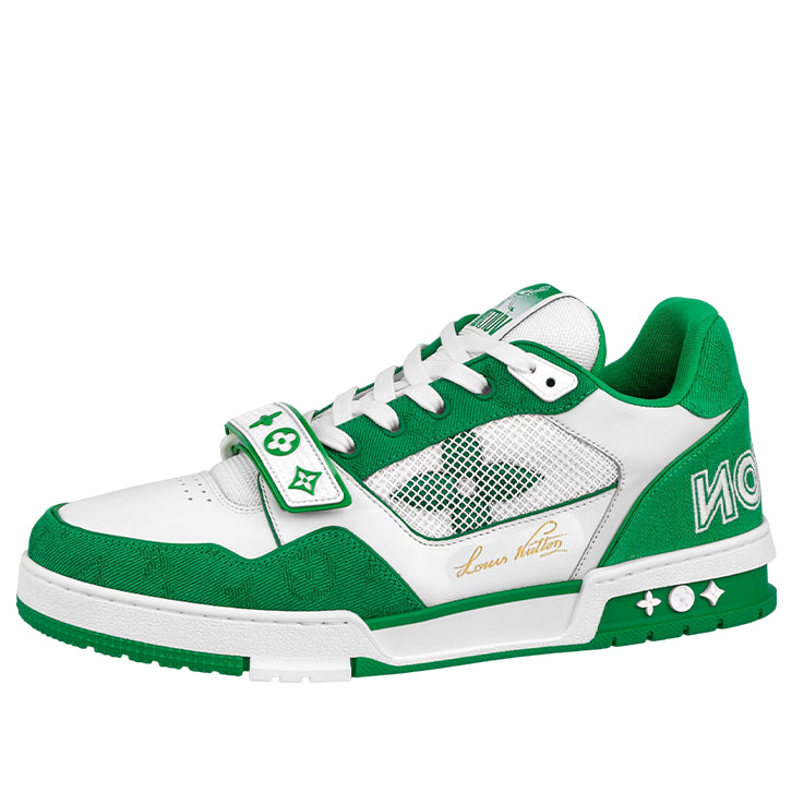 price lv trainer sneaker green