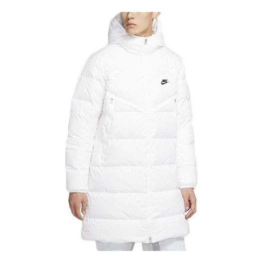 Nike Sportswear Down-fill Windrunner Shield Long Down Jacket White CU4409-100