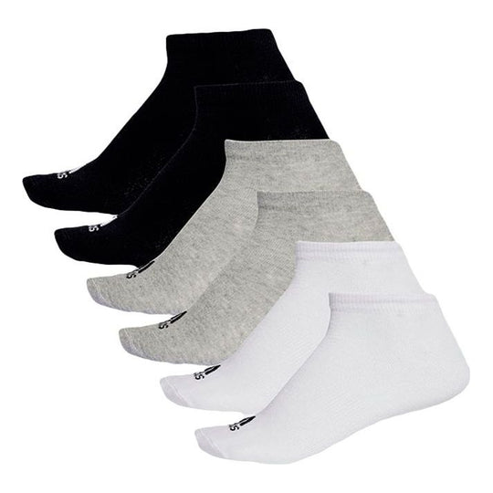adidas Unisex Per No-sh T 6pp Socks 6 Packs White/Gray/Black AA2310