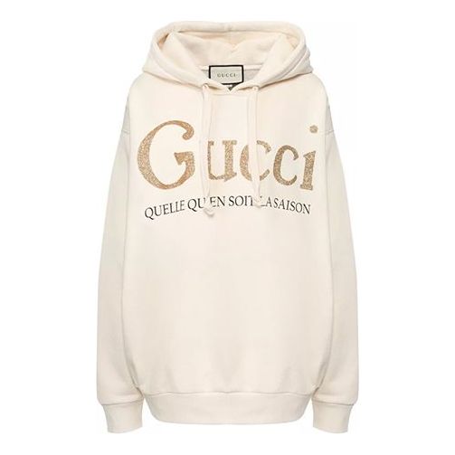 (WMNS) Gucci Gold Logo autumn Creamy White 615061-XJCK5-9230