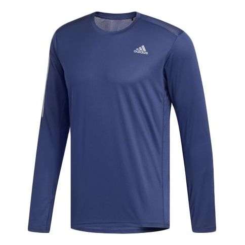 adidas Reflective Sports Round Neck Long Sleeves Blue FL6959