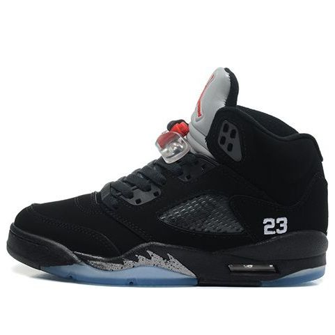 (GS) Air Jordan 5 Retro 'Black Metallic Silver' 2011 440888-010 Big Kids Basketball Shoes  -  KICKS CREW